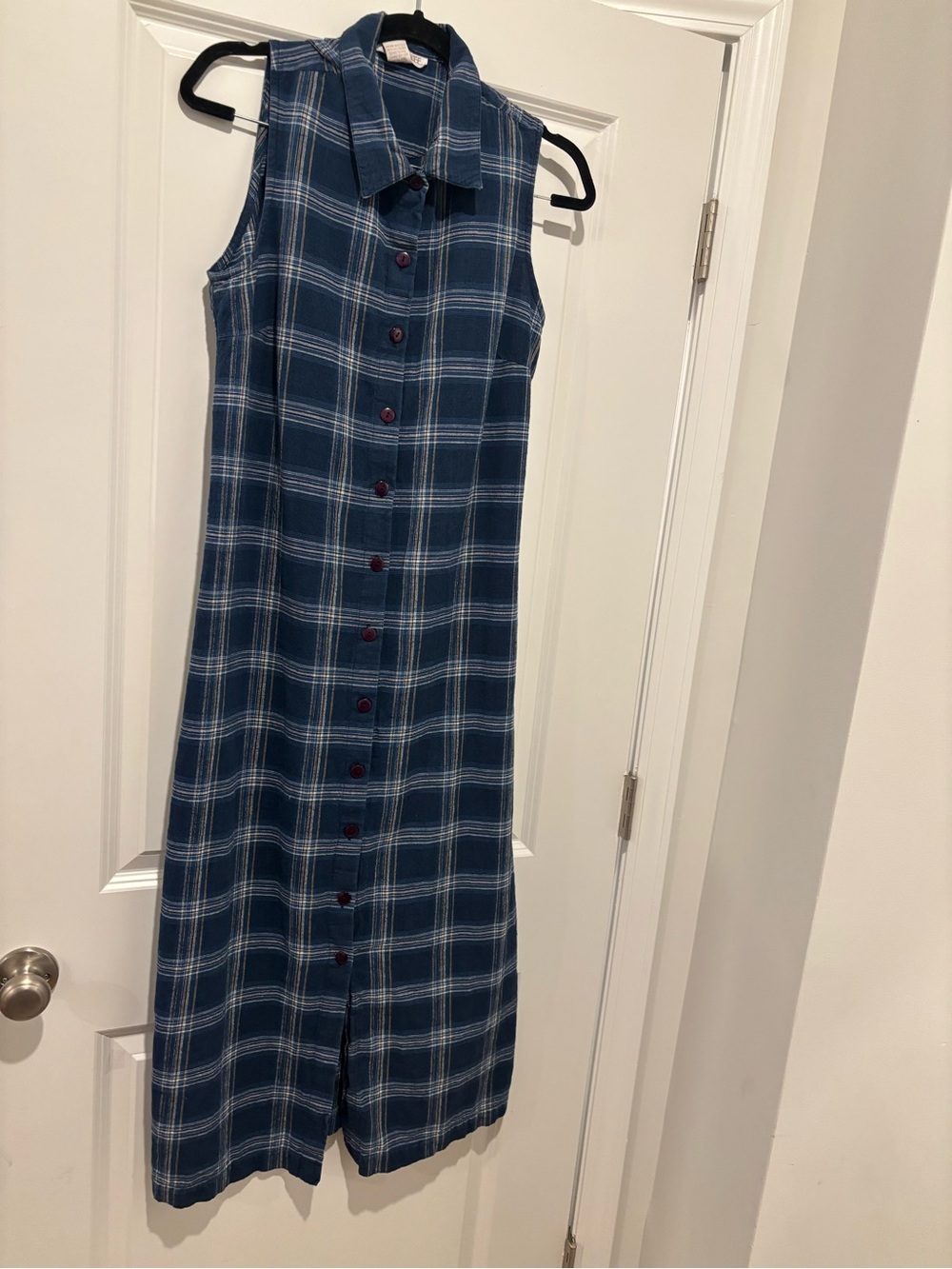 Long button down vintage dress